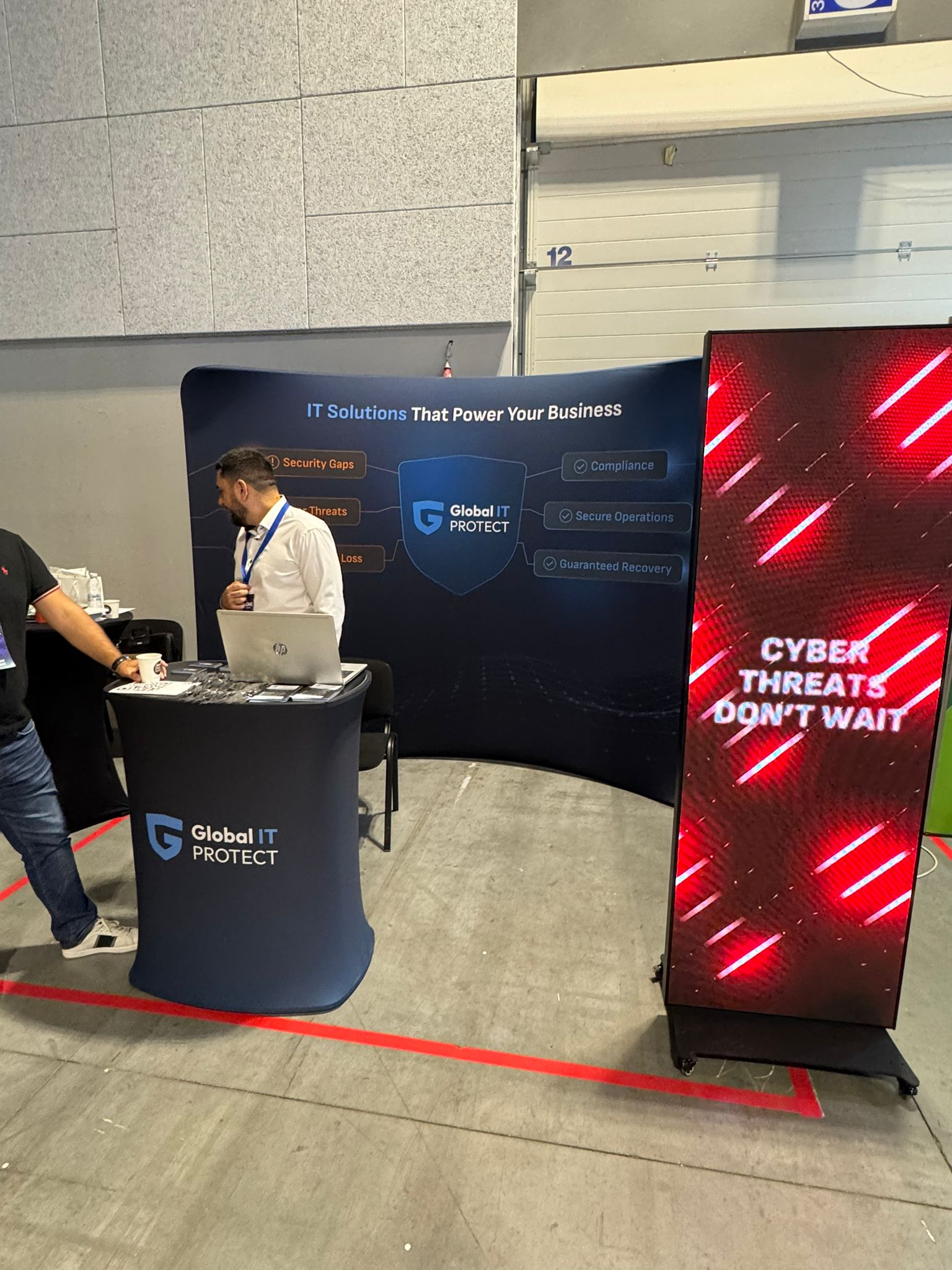 LED poster screen at exhibition booth